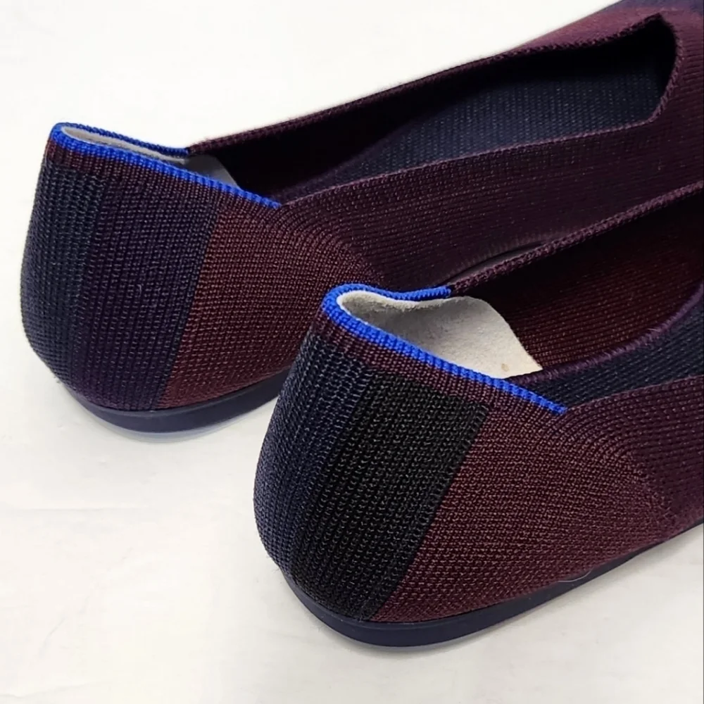 Rothys Blackberry Captoe Ombre Stripe Colorblock‎ Flats